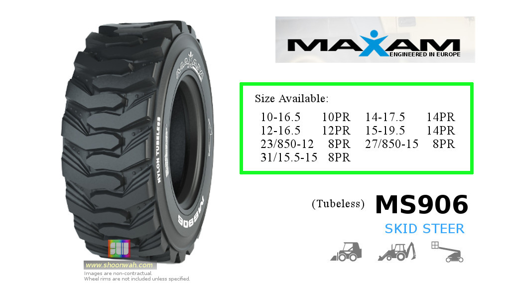Maxam MS906  23x8.50-12 Skid Steer, Backhoe Tractor Tubeless Tires